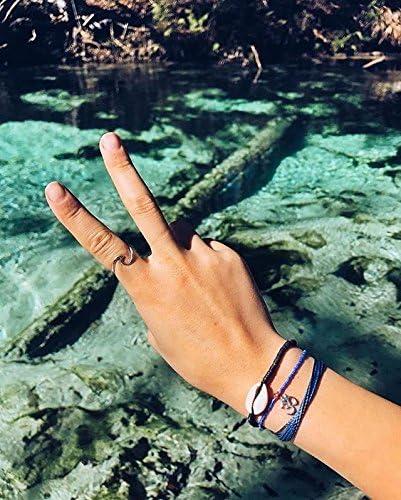 imagePura Vida Jewelry Bracelets Solid Bracelet 100 Waterproof and Handmade wCoated Charm Adjustable BandSolid Blue