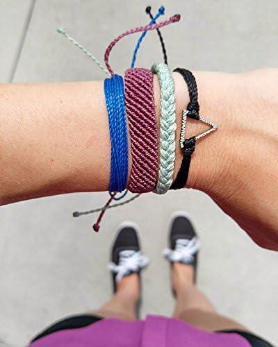 imagePura Vida Jewelry Bracelets Solid Bracelet 100 Waterproof and Handmade wCoated Charm Adjustable BandSolid Blue