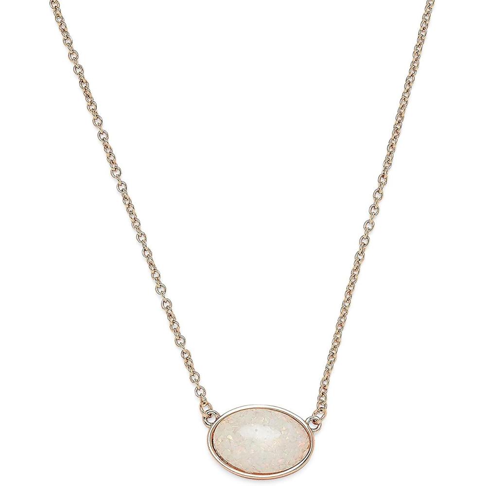 imagePura Vida 16 Rose Gold Opal Necklace  Adjustable Length Brass Base  Brand Charm 3 Extender