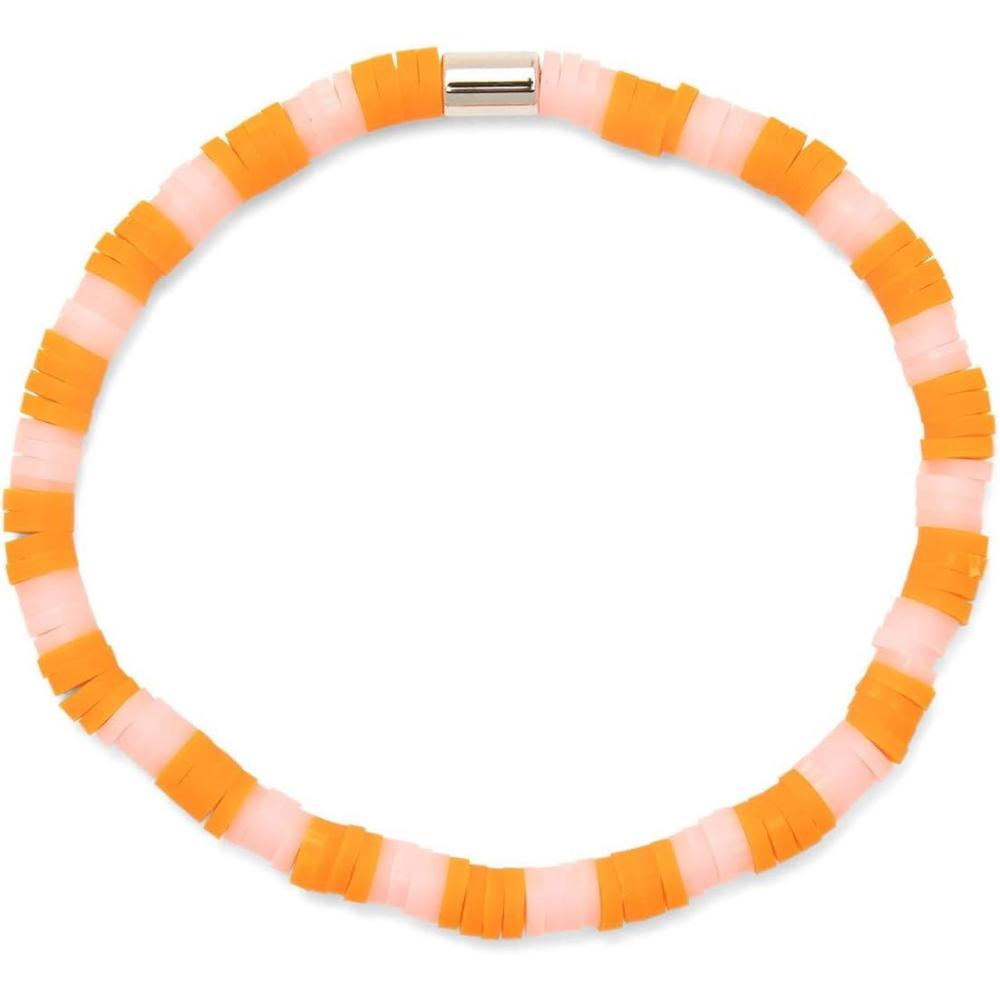 imagePura Vida Bracelet Seascape Vinyl Disc Stretch Bracelets for WomenGolden Poppy