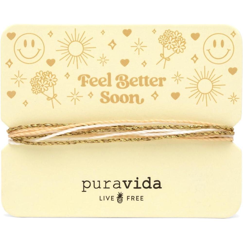 imagePura Vida Bracelets Gift Feel Better Soon Card Get Well Friendship Bracelet Stack