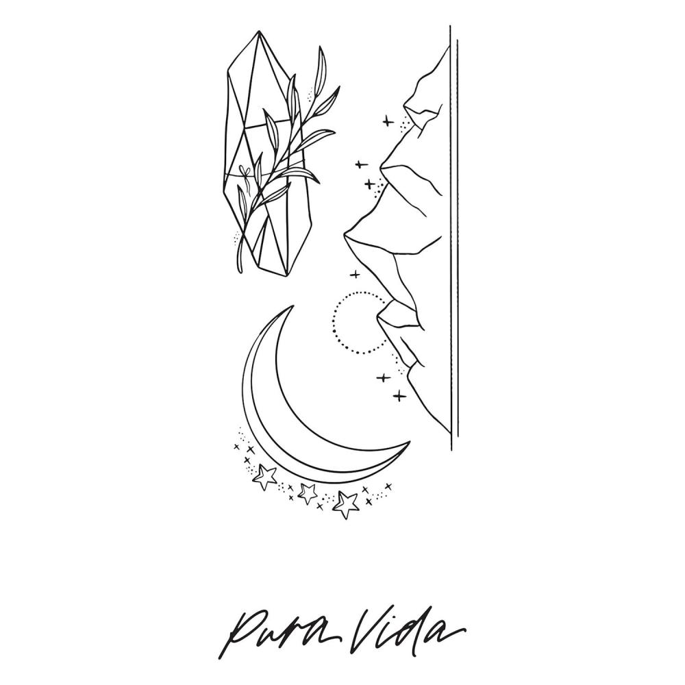 imagePura Vida Cosmic Temporary Tattoo Set  Instructions Included  Pack of 3Peak