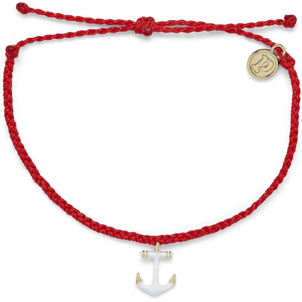 imagePura Vida Gold or Silver Anchors Away Bracelet  Waterproof Adjustable BandGold  Ruby