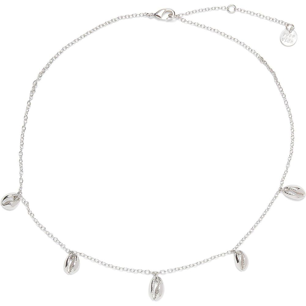 imagePura Vida Gold or SilverPlated Cowrie Shell Choker Necklace  14 2 ExtenderSilver