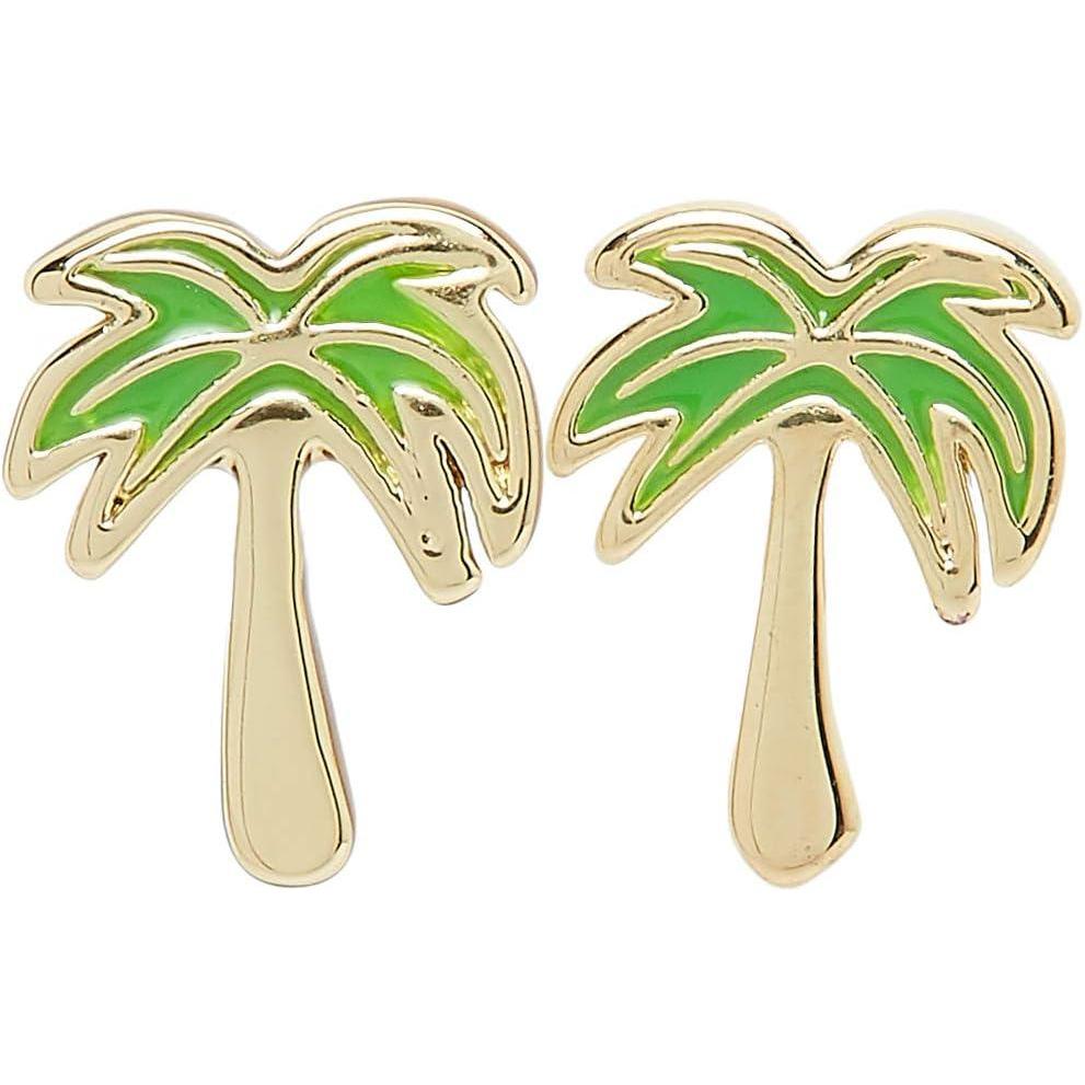 imagePura Vida GoldPlated Paradise Palms Stud Earrings  Sterling Silver  1 Pair