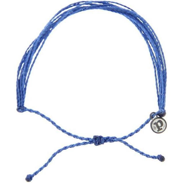 imagePura Vida Jewelry Bracelets Solid Bracelet 100 Waterproof and Handmade wCoated Charm Adjustable BandSolid Marine Blue
