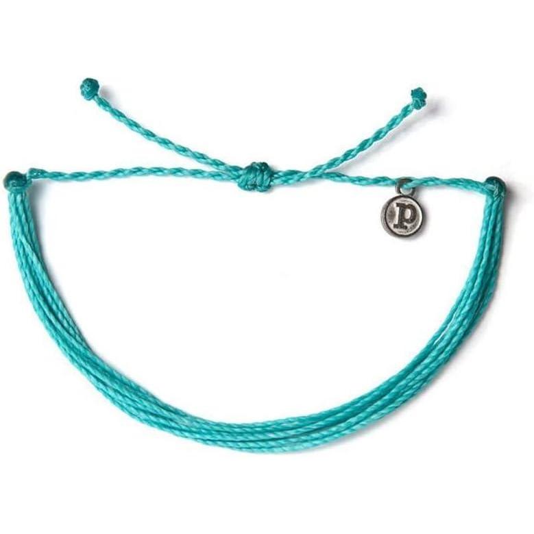 imagePura Vida Jewelry Bracelets Solid Bracelet  100 Waterproof and Handmade wCoated Charm Adjustable BandSolid Pacific Blue