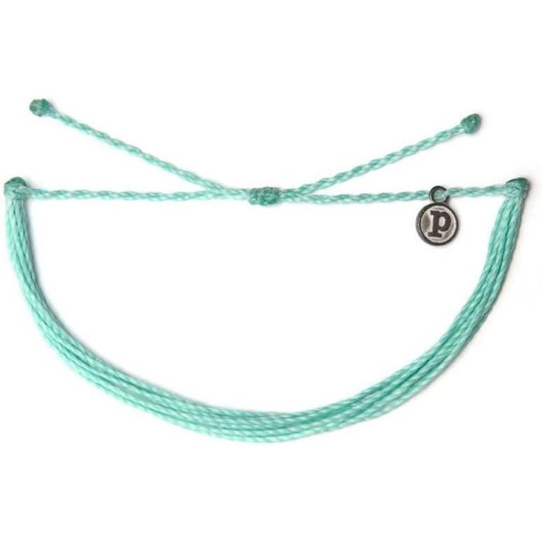 imagePura Vida Jewelry Bracelets Solid Bracelet 100 Waterproof and Handmade wCoated Charm Adjustable BandSolid Seafoam