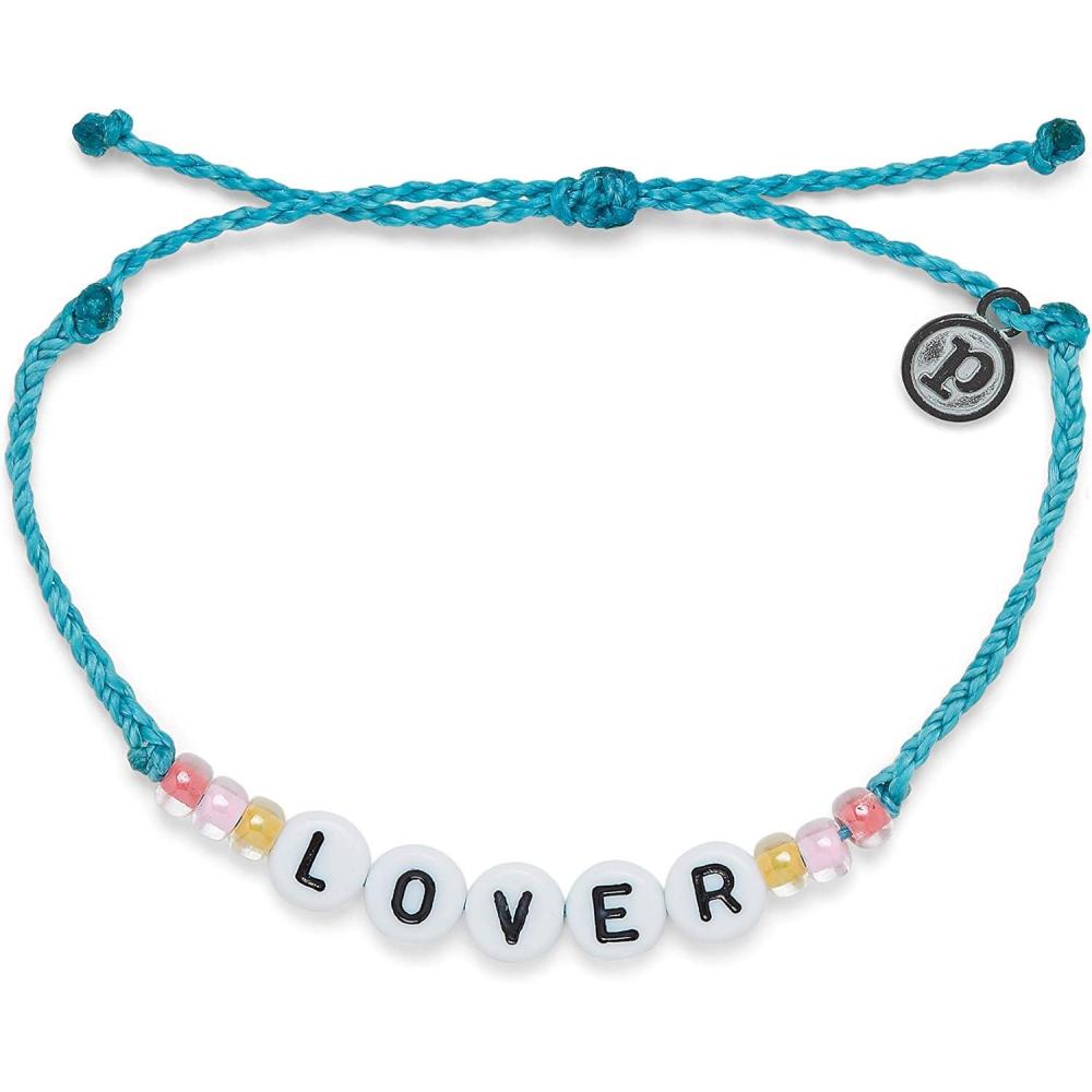 imagePura Vida Lover Alphabet Beed BraceletLover  Pacific Blue
