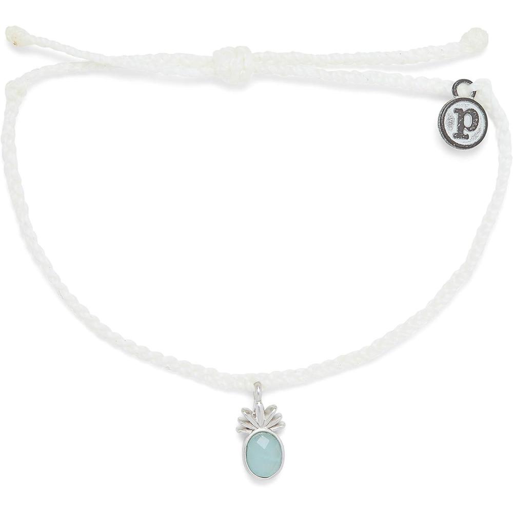 imagePura Vida Rose Gold or Silver Tropical Breeze Bracelet  Waterproof AdjustableSilver  White