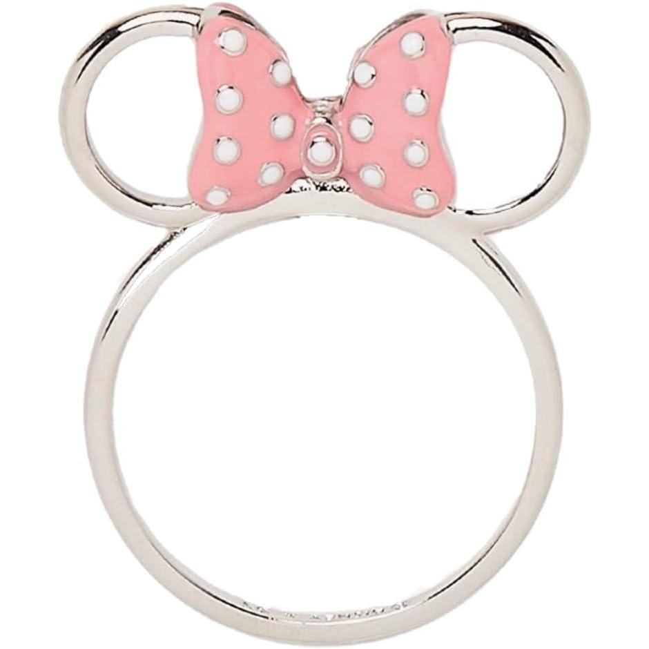 imagePura Vida Silver Disney Minnie Mouse Cutout Ring  Brass Base Band Rhodium Plating