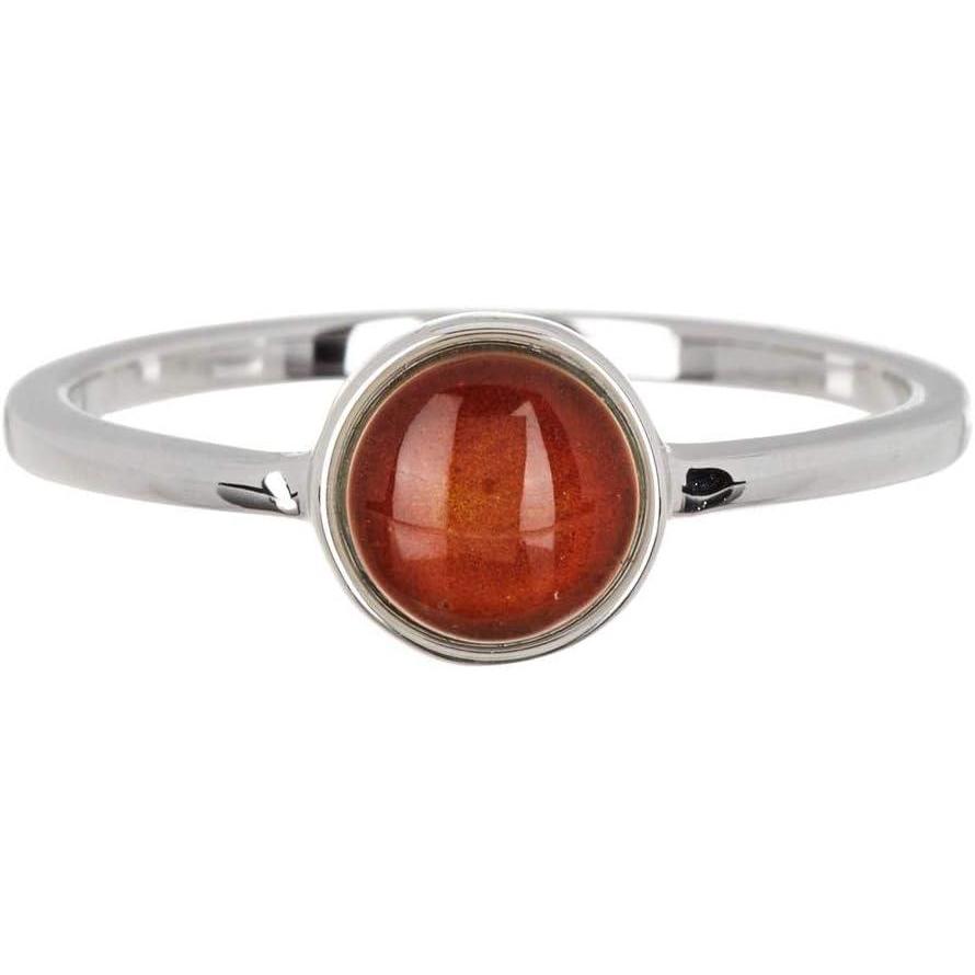 imagePura Vida Silver Round Mood Ring  Brass Base with Rhodium Plating Jewelry Accessories Sizes 59Silver