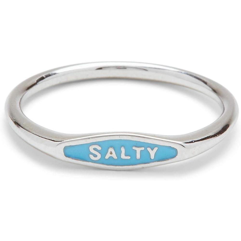 imagePura Vida Silver Salty Enamel Stackable Ring  925 Sterling Silver  Sizes 59