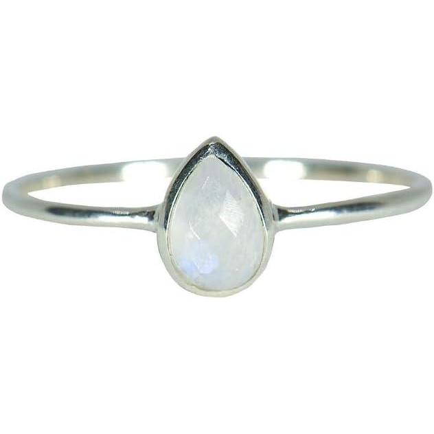 imagePura Vida Silver Teardrop Moonstone Ring 925 Sterling Silver Ring 59