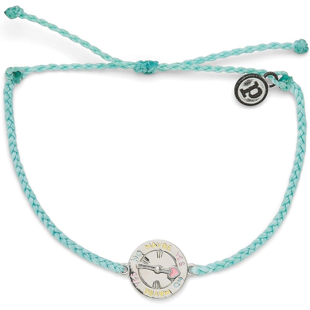 imagePura Vida Silver or Gold Spinner Bracelet  100 Waterproof Adjustable Band  Plated Brand CharmSilver  Seafoam