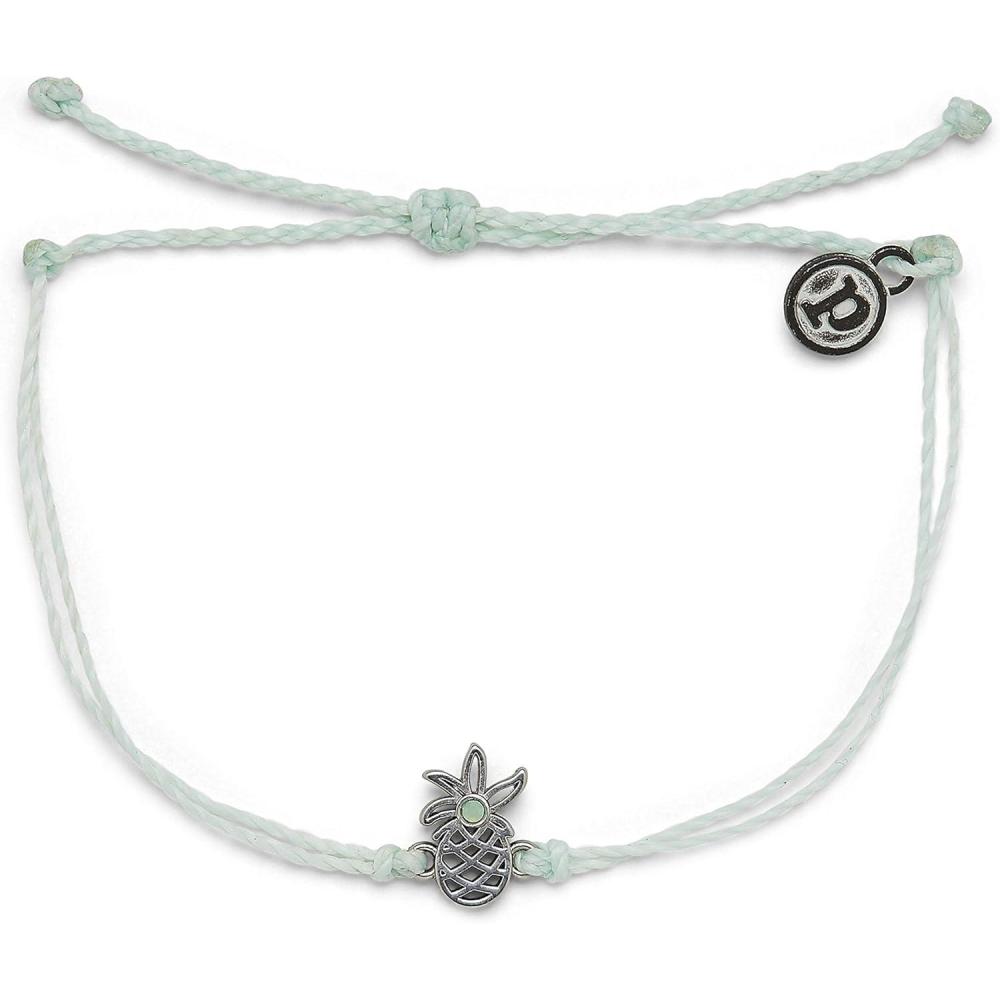 imagePura Vida Silver or Rose Gold Open Pineapple Bracelet  100 Waterproof Adjustable Band  Plated Brand CharmSilver  Winterfresh