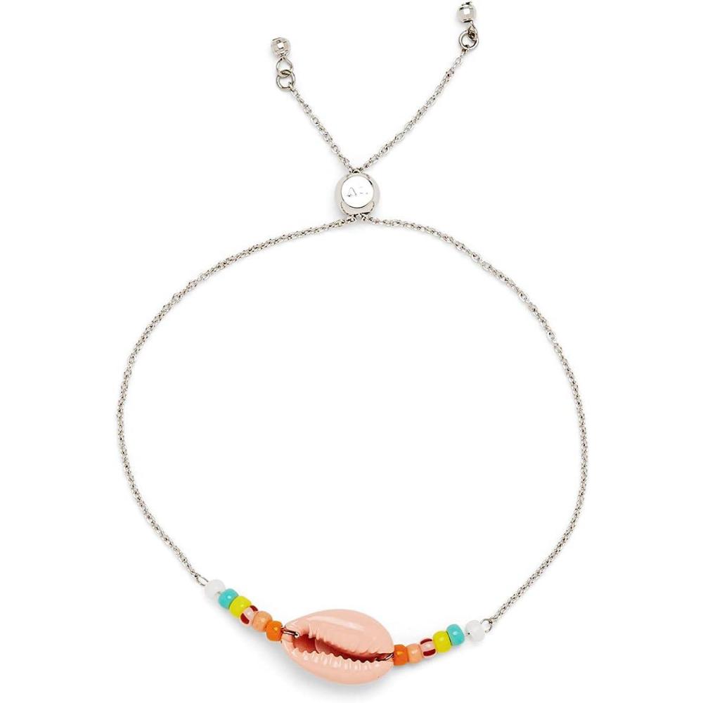 imagePura Vida SilverPlated Candy Pink Cowrie Bracelet  Adjustable Band Coated Brand Charm  Winterfresh