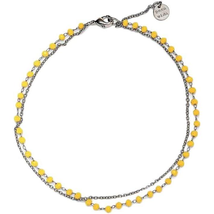 imagePura Vida SilverPlated Neon Beads Chain Anklet  Adjustable Band Brand Charm Brass Base  One Size