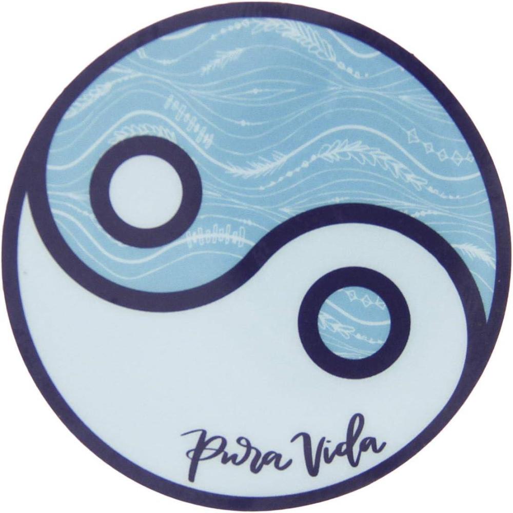 imagePura Vida Yin Yang Stickers Exclusive Colorful Design Adhesive Accessories 3 InchesYin Yang