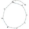 imagePura Vida 14 Silver Mini Coin Beaded Choker Necklace  Statement Necklace with Turquoise Enamel Beads  Silver Necklace for Women Necklaces Boho Jewelry for Women  3 Extender