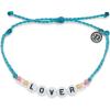 imagePura Vida Lover Alphabet Beed BraceletLover  Pacific Blue
