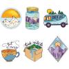 imagePura Vida Peak Sticker Decor Pack  Exclusive Colorful Design Adhesive Accessories  6 Pieces