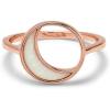 imagePura Vida Ring Rose Gold Eclipse Handmade Ring  Stackable Ring with Resin Opal Ring Jewelry with Brass Base  Rose Gold Rings for Women Cute Rings for Ladies Boho Jewelry for Women  Size 59