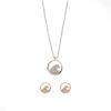 imagePura Vida Rose Gold Pave Wave Necklace amp Earring Set  Matching Jewelry Pack with Cubic Zirconia Studs