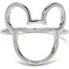 imagePura Vida Rose Gold or Silver Plated Disney Mickey Mouse Outline Ring  Brass Base Stackable Band  Size 59Silver