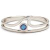 imagePura Vida Rose Gold or SilverPlated Opal Wave Ring wWhite or Blue Stone  Brass Base Stylish Design  Size 59Silver
