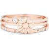 imagePura Vida Rose GoldPlated Daisy Pickin Ring Stack  Brass Base Stylish Design  Set of 3 Sizes 59