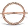 imagePura Vida Rose GoldPlated Pave Open Circle Ring  Cubic Zirconia Stones Brass Base  Size 59