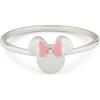 imagePura Vida Silver Disney Minnie Mouse Delicate Ring wCrystal Stone  Brass Base Band Rhodium Plating