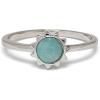 imagePura Vida Silver Sunkissed Ring  Chalcedony Stone Brass Base Band  Sizes 59