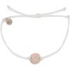 imagePura Vida Silver or Rose Gold Pave Wave Coin Bracelet  100 Waterproof Adjustable Band  Brand CharmWhite