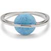 imagePura Vida Silver or Rose GoldPlated Opal Saturn Ring  Synthetic Stone Brass Band Design  Sizes 59Silver