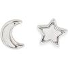 imagePura Vida SilverGold Moon amp Star Stud Earrings  Handmade Earrings with White Shell Boho Earrings  Sterling Silver Earrings for Women Statement Earrings for Women Boho Jewelry for Women  1 PairSilver