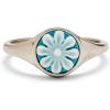 imagePura Vida SilverPlated Cameo Flower Stackable Ring  Brass Base Stylish Design  Size 59