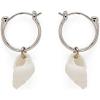 imagePura Vida SilverPlated Elle Shell Hoop Earrings  Brass Base Sterling Silver Posts  1 Pair