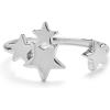 imagePura Vida SilverPlated Starlight Ring  Adjustable Ends Brass Base Rhodium Plating  Size 59