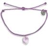 imagePura Vida Stone Heart Charm Bracelet wAmethyst or Rose Quartz  Adjustable Band 100 WaterproofLight Purple