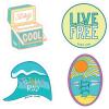 imagePura Vida Surfer Girl Sticker Pack  Exclusive Colorful Design Adhesive Accessories  4 PiecesSurfer Girl