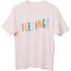 imagePura Vida Womens Color Feelings Crewneck Shirt  Short Sleeves Oversized Tee  Light PinkLight Pink