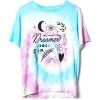 imagePura Vida Womens Dreamer Crewneck Shirt  Short Sleeves Oversized Tee  Purple amp Blue Tie DyePurple  Blue Tie Dye