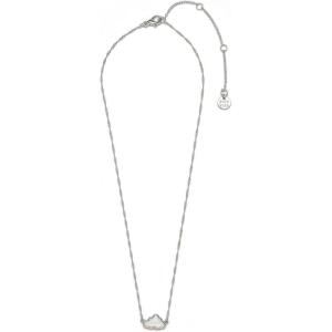 Pura Vida 14″ Silver-Plated Opal Cloud Charm Choker Necklace – Adjustable Chain, Brass Base – 3″ Extender