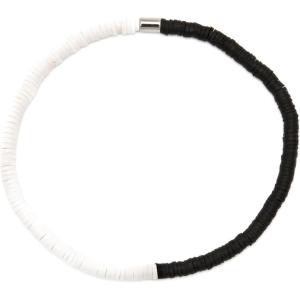 Pura Vida Anklet Seascape Vinyl Disc Stretch Womens Ankle Bracelets(Black/White)