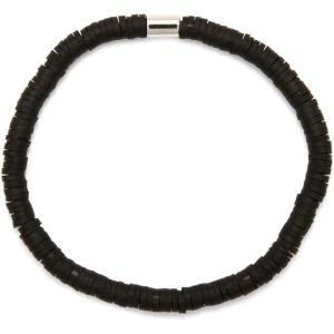Pura Vida Bracelet Seascape Vinyl Disc Stretch Bracelets for Women(Black)