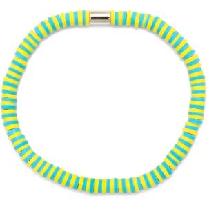 Pura Vida Bracelet Seascape Vinyl Disc Stretch Bracelets for Women(Sunbleached Aqua)