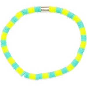 Pura Vida Bracelet Seascape Vinyl Disc Stretch Bracelets for Women(Yucca)