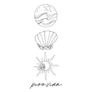 Pura Vida Cosmic Temporary Tattoo Set – Instructions Included – Pack of 3(Waves)